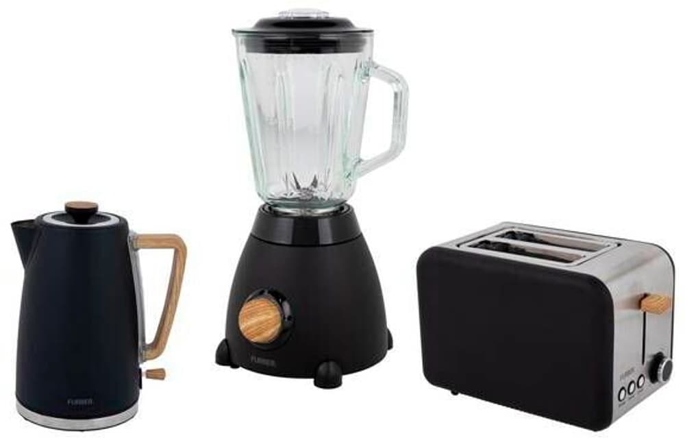 Wasserkocher, Standmixer und Toaster Set, Schwarz matt Küchengeräte Set Furber 785300182578 Bild Nr. 1