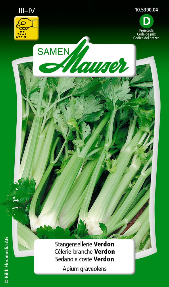 Celeri-branche Verdon Semences de legumes Samen Mauser 650115301000 Contenu 0.5 g (env. 200 plantes ou 25 m²) Photo no. 1