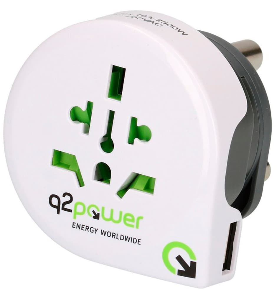 Q2 Power adattatore South Africa USB Adattatore da viaggio q2power 612176700000 N. figura 1