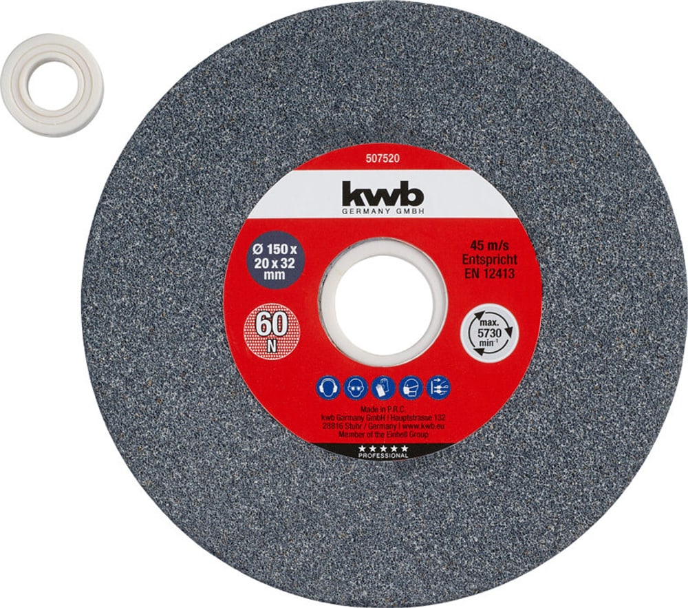 Roue de broyage 60N Ø150 x ø20 x 32 mm Disque abrasif kwb 616895800000 Photo no. 1