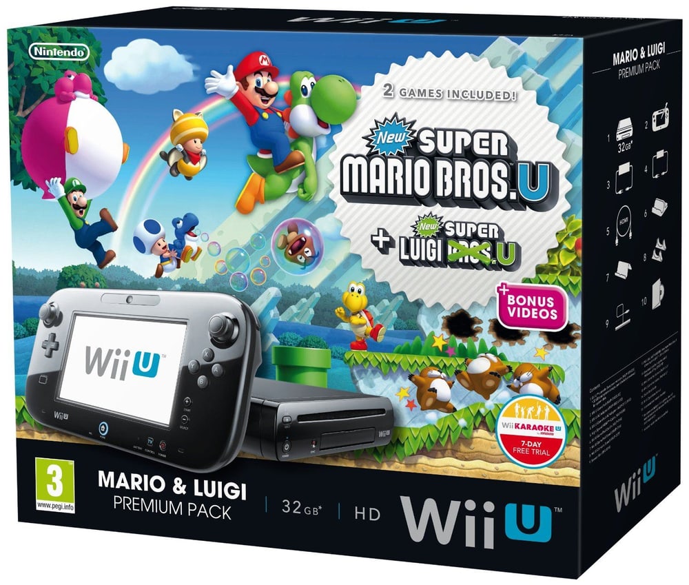 Wii U Konsole 32GB inkl. Super Mario Maker, Artbook & Amiibo Mario Nintendo 78542900000015 Bild Nr. 1