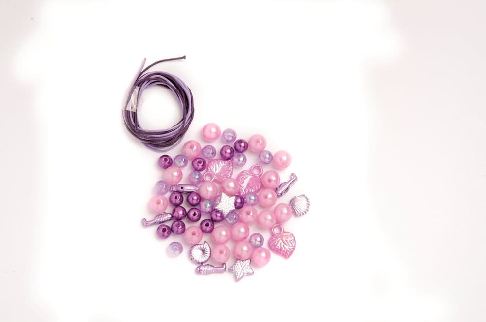 Kit de perles lilas assortis Perles artisanales 608112800000 Photo no. 1