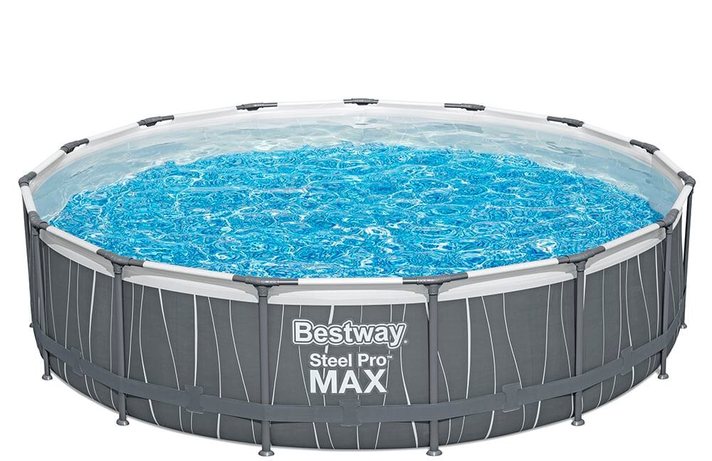 Steel Pro MAX Frame Pool Komplett-Set mit Filterpumpe 457x107cm, LED-Design Pool Bestway 669700106183 Bild Nr. 1