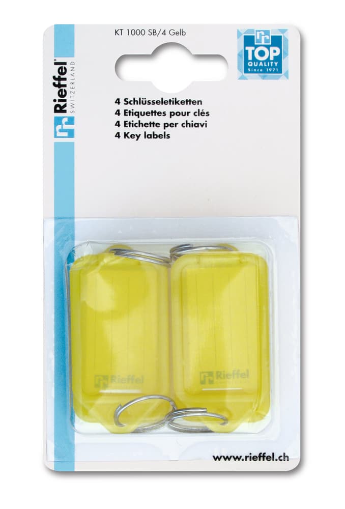 Etichette  giallo, 4 pezzi Porta-chiavi Rieffel 605606500000 N. figura 1