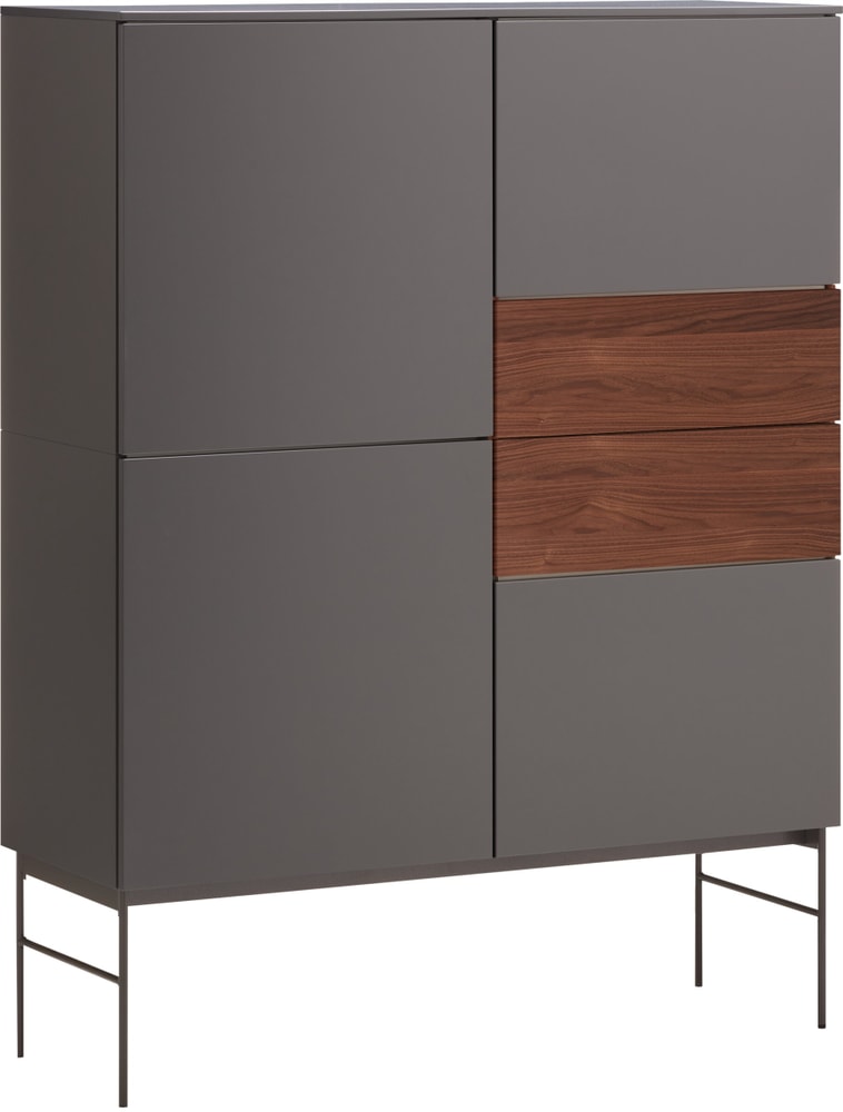 TILL Highboard TILL Highboard 400862300000 Grösse B: 112.0 cm x T: 41.0 cm x H: 146.4 cm Farbe Dunkelgrau Bild Nr. 1