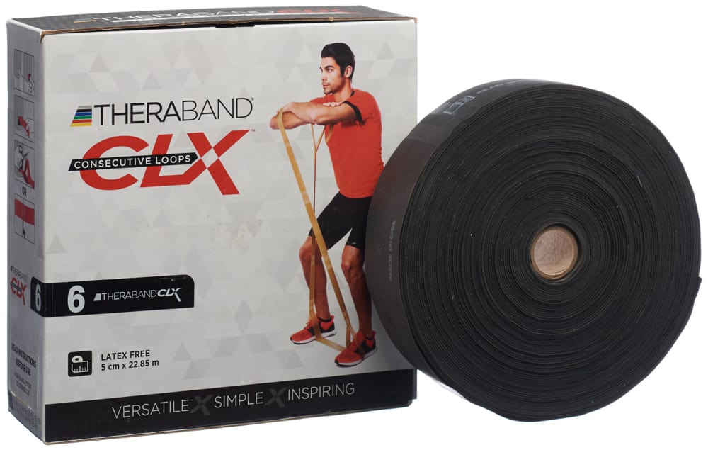CLX 22 Meter Fitnessband TheraBand 467348099920 Grösse one size Farbe schwarz Bild-Nr. 1
