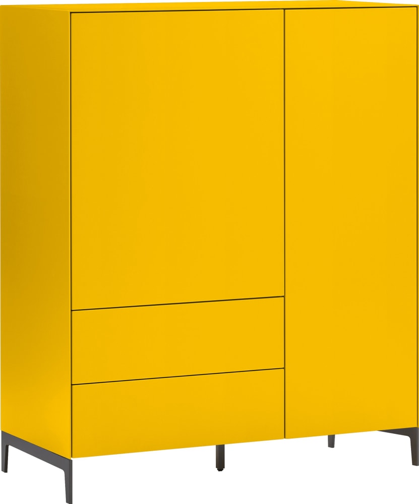 LUX Highboard 400848100000 Grösse B: 100.0 cm x T: 46.0 cm x H: 123.5 cm Farbe Gelb Bild Nr. 1