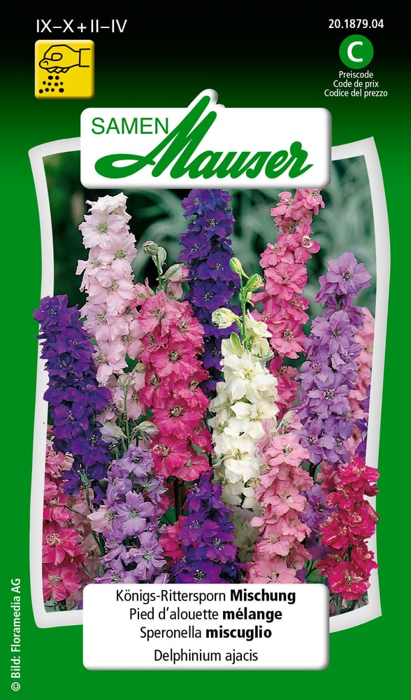 Speronella miscuglio Sementi di fiori Samen Mauser 650106801000 Contenuto 1 g (ca. 150 piante o 5 m²) N. figura 1