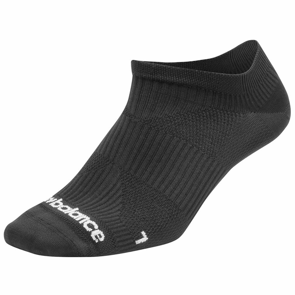 NB Run Foundation Flat Knit No Show Sock 1 Pair Chaussettes New Balance 469552900320 Taille S Couleur noir Photo no. 1