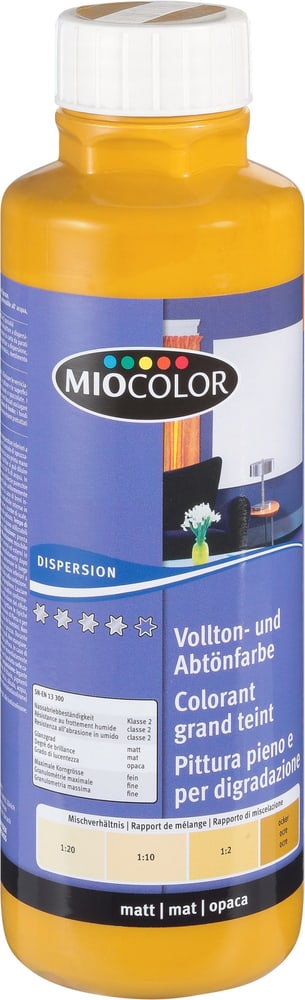Miocolor Vollton- und Abtönfarbe Wandfarbe Vollton- und Abtönfarbe Wandfarbe Miocolor 660732700000 Farbe Ocker Inhalt 500.0 ml Bild Nr. 1
