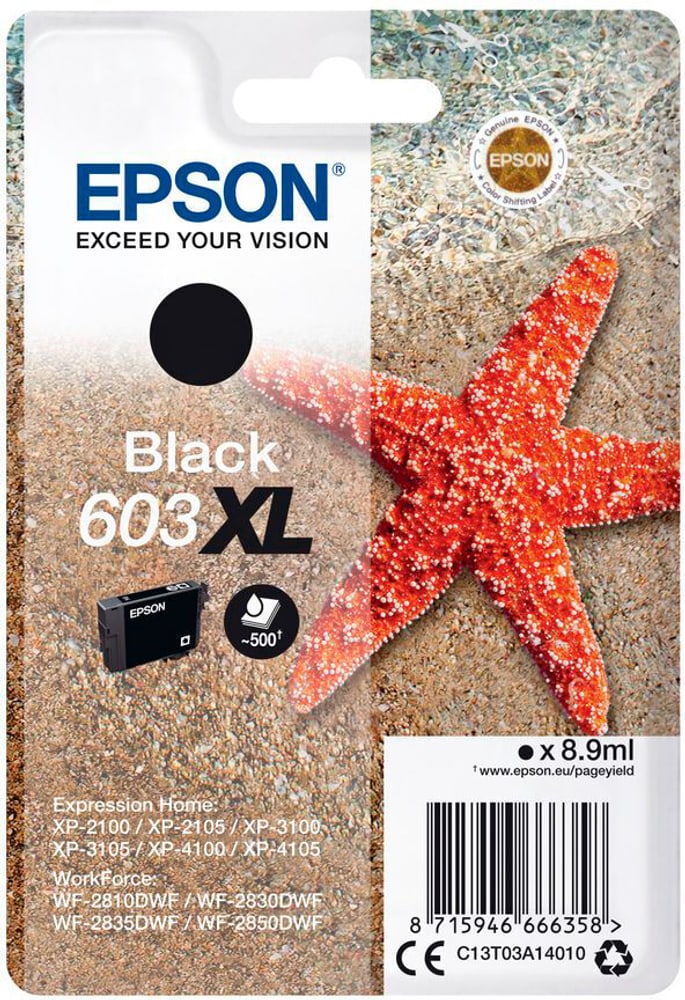 603XL schwarz Tintenpatrone Epson 798318300000 Bild Nr. 1