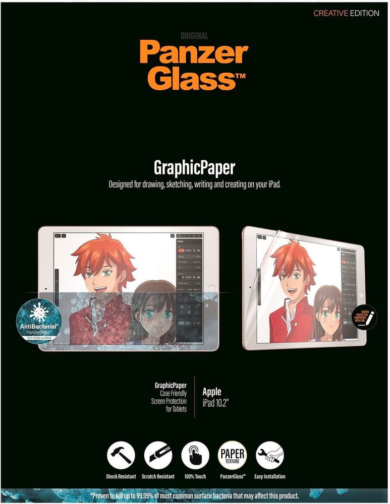 GraphicPaper iPad 10.2" (Gen. 7-9) 10.2 " Tablet Schutzfolie Panzerglass 785300196588 Bild Nr. 1