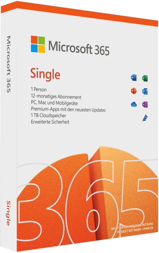 365 Single 1 Jahr DE Software per ufficio (Box) Microsoft 799106600000 N. figura 1