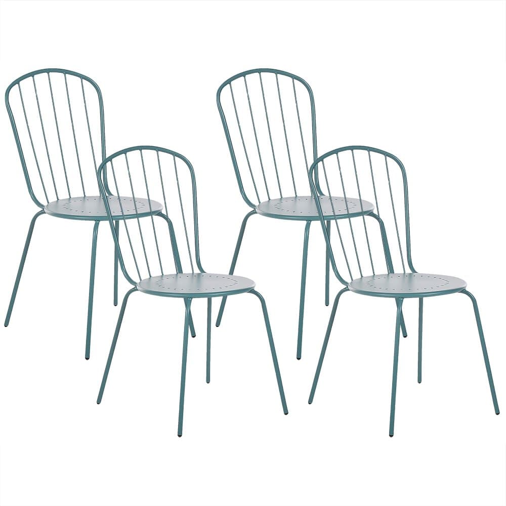 Lot de 4 chaises de jardin bleu clair CALVI Chaise de jardin Beliani 655514900000 Photo no. 1