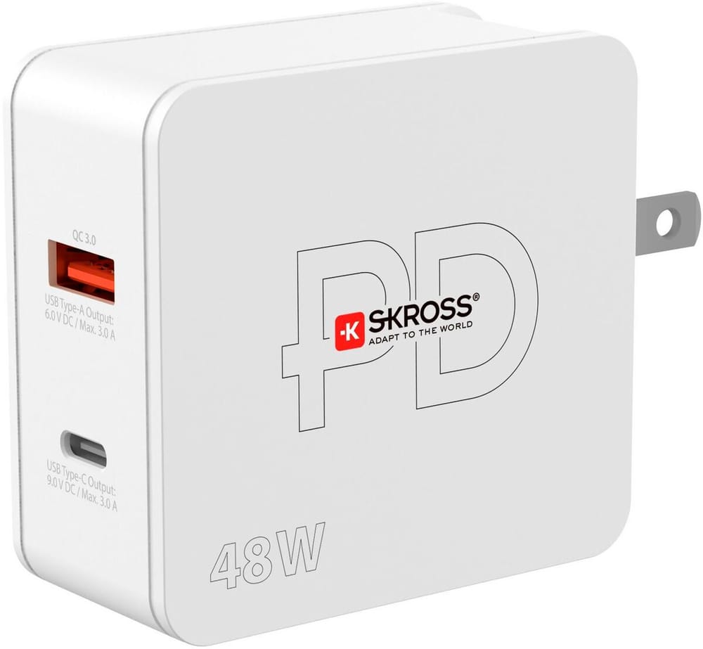 USB-Wandladegerät Multipower Combo+, US, 48 W Universal-Ladegerät Skross 785300188616 Bild Nr. 1