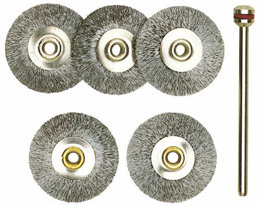Spazzole in acciaio circolari 5 pz. Accessori per pulitura / lucidatura Proxxon 616045300000 N. figura 1