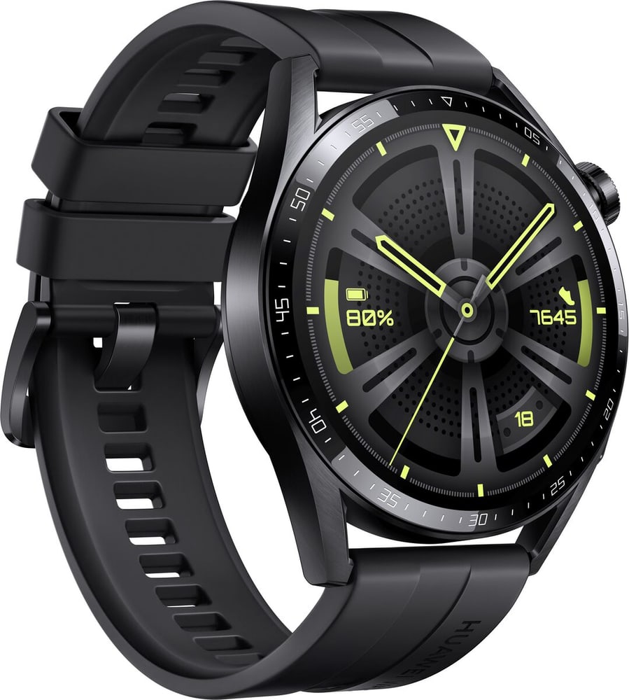 Watch GT3 (46mm) Black Case/Black Fluoroelastomer Strap Smartwatch Huawei 785302423609 N. figura 1