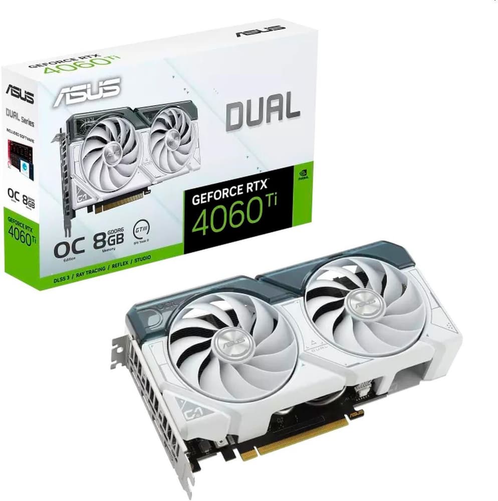 Dual GeForce RTX 4060 Ti White OC Edition 8 GB Grafikkarte Asus 785302410450 Bild Nr. 1