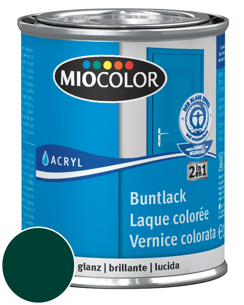 Acryl Buntlack glanz Moosgrün 125 ml Acryl Buntlack Miocolor 660548800000 Farbe Moosgrün Inhalt 125.0 ml Bild Nr. 1