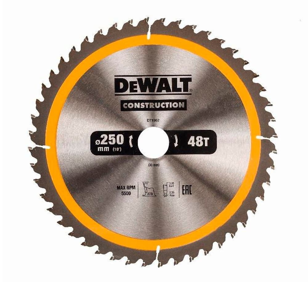 Lame de scie circulaire 250 x 30 mm, 48 WZ Lame de scie circulaire DeWalt 785302415670 Photo no. 1