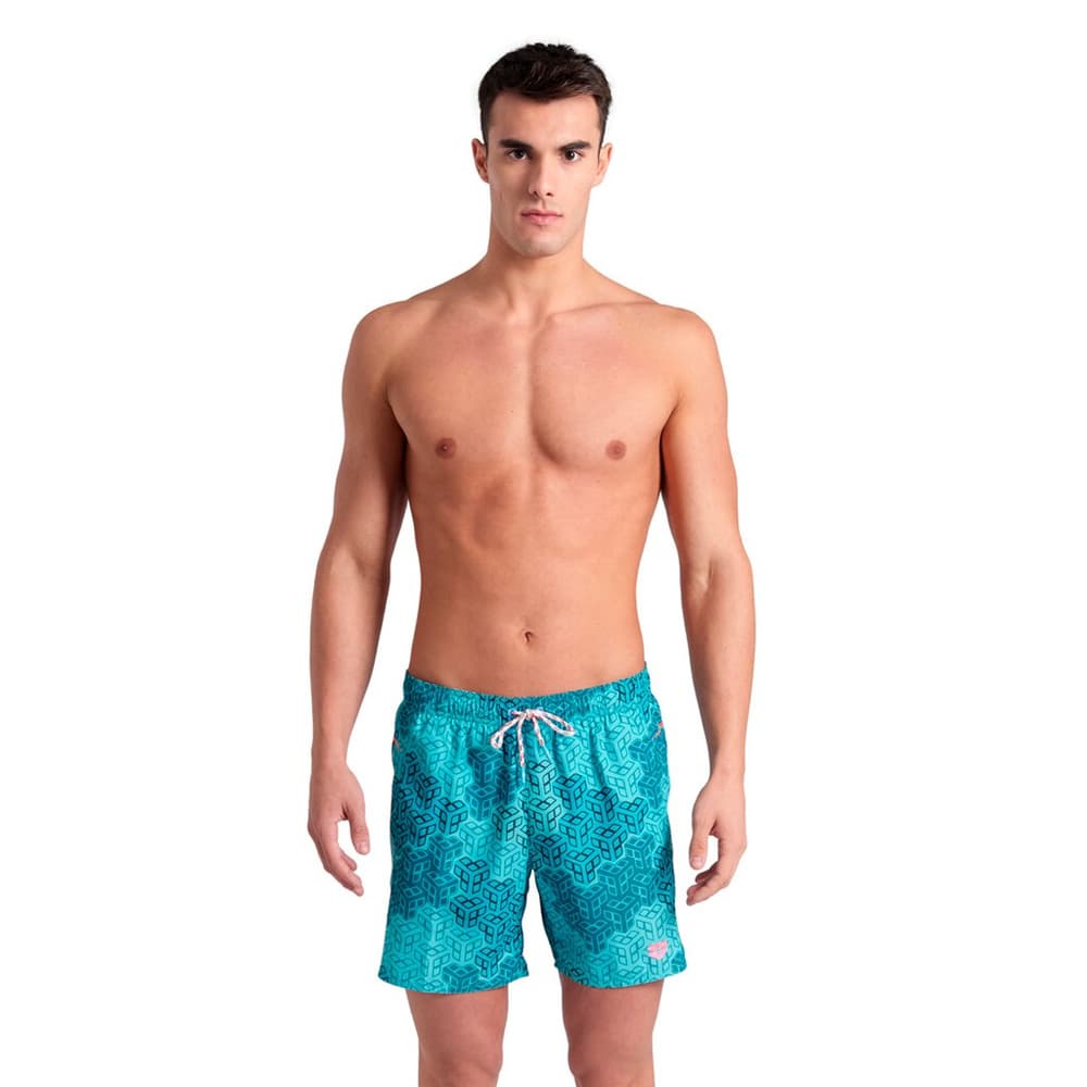 M Beach Boxer Allover Printed Pro_File Short de bain Arena 472407700582 Taille L Couleur turquoise claire Photo no. 1