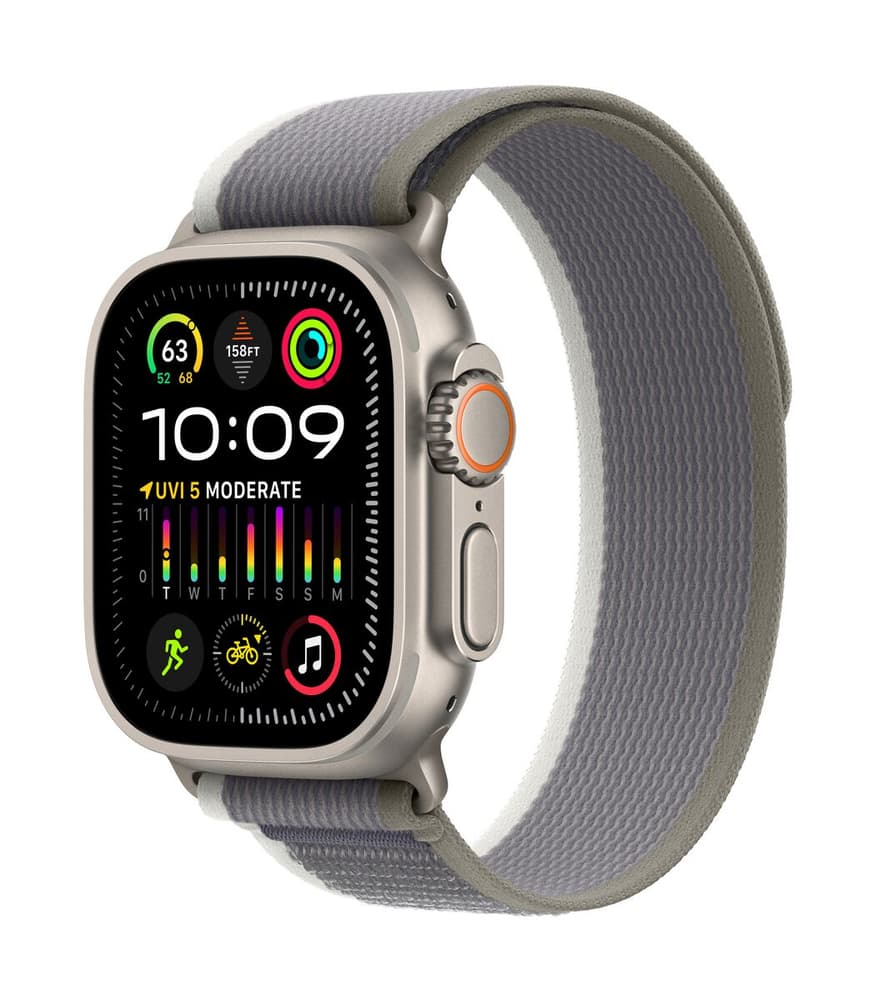 Watch Ultra 2 GPS + Cellular, 49mm Titanium Case with Green/Grey Trail Loop - S/M Smartwatch Apple 785302407342 N. figura 1