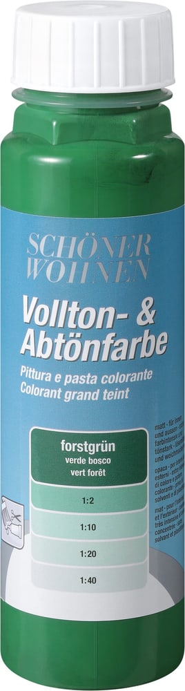 Vollton- und Abtönfarbe Forstgrün 250 ml Vollton- und Abtönfarbe Schöner Wohnen 660901800000 Inhalt 250.0 ml Bild Nr. 1