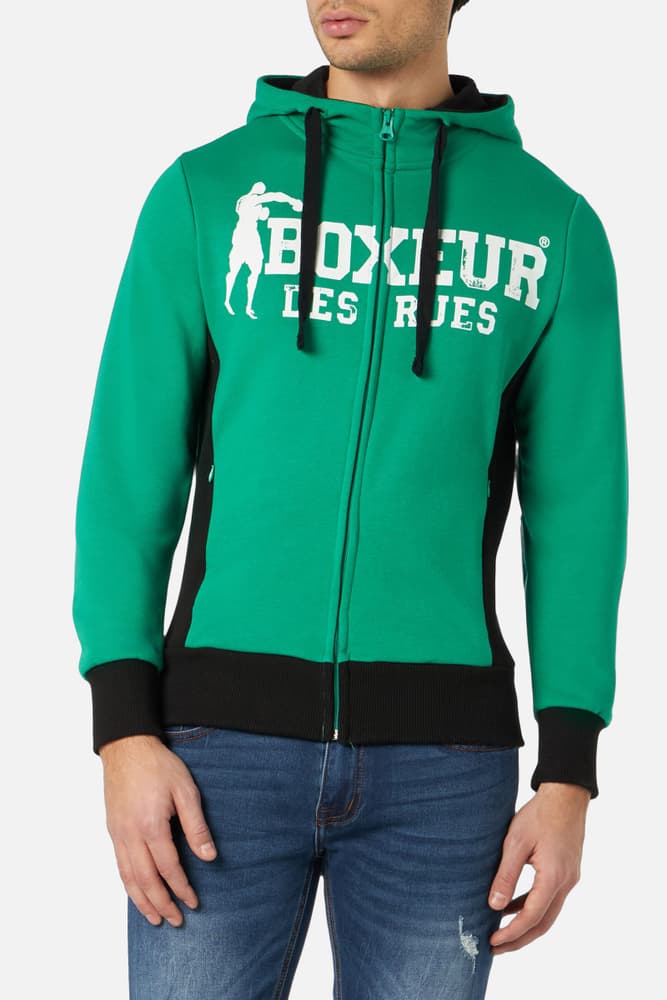 Hooded Full Zip Sweatshirt Pullover Boxeur des Rues 472697400660 Taille XL Couleur vert Photo no. 1