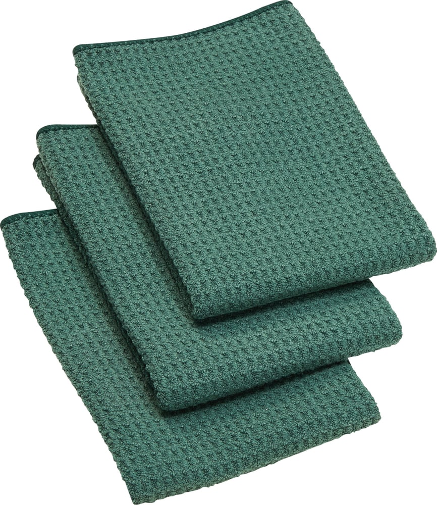 LUCIEL Strofinaccio Set-3pz 450785110060 Colore Verde Dimensioni L: 35.0 cm x A: 35.0 cm N. figura 1
