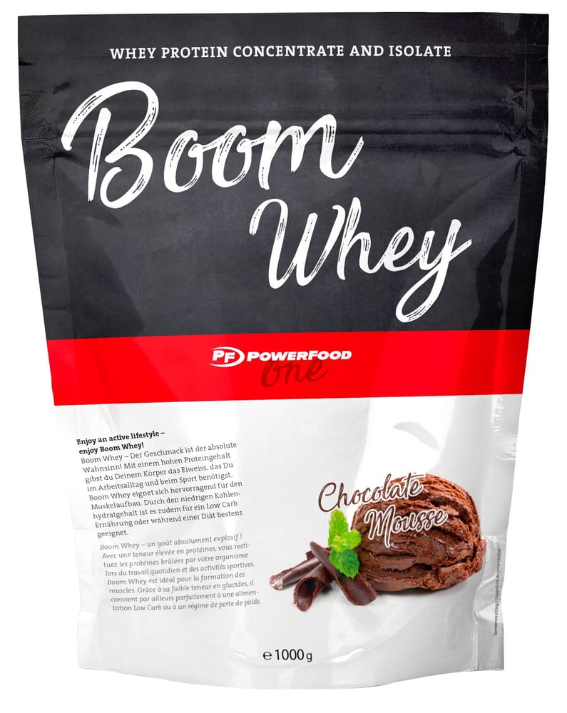 Boom Whey Polvere proteico PowerFood One 467392603600 Colore neutro Gusto Cioccolato N. figura 1