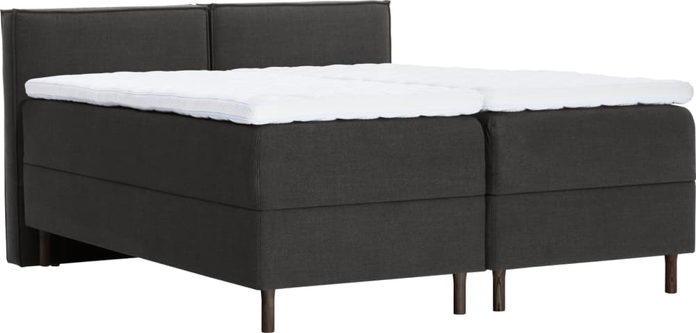 LUNE Boxspringbett 407930800000 Grösse B: 160.0 cm x T: 200.0 cm Farbe Anthrazit Bild Nr. 1