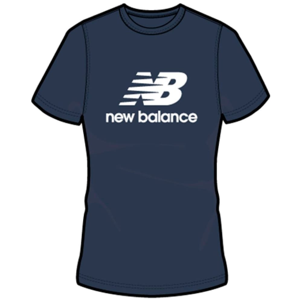 W Essentials Stacked Logo T-Shirt T-shirt New Balance 469544300522 Taglie L Colore blu scuro N. figura 1