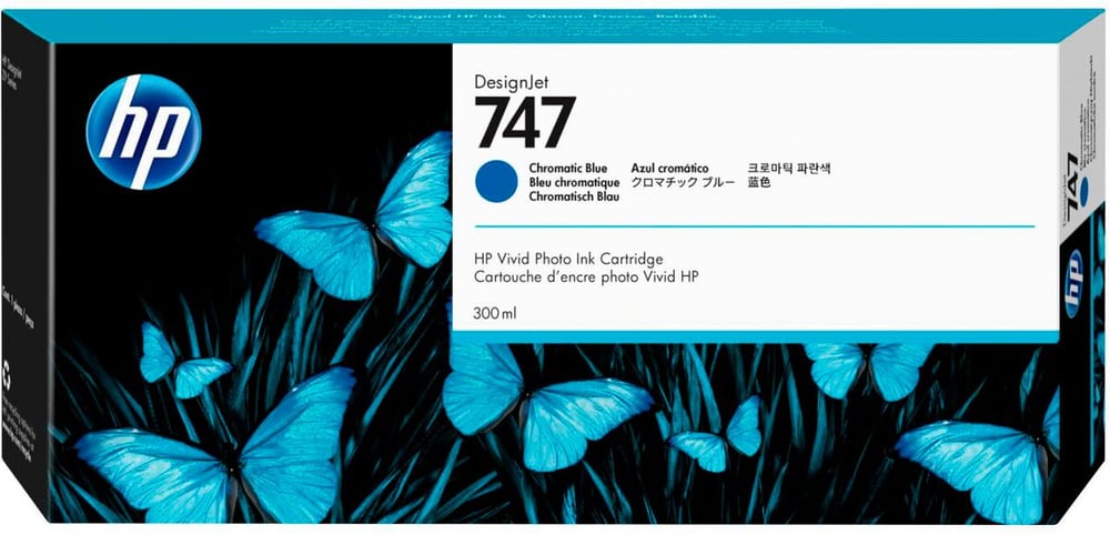 Inchiostro Nr. 747 (P2V85A) Blu cromatico Cartuccia d'inchiostro HP 785302429111 N. figura 1
