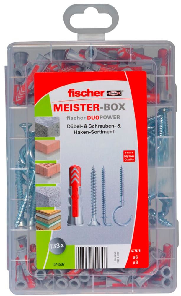 Meister-Box DUOPOWER 6/8 avec chevilles, vis et crochets Set fischer 605441700000 Photo no. 1