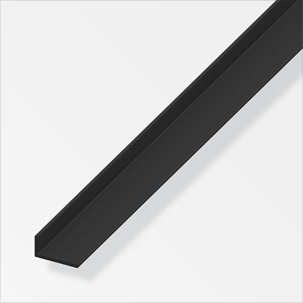 Cornière 1.5 x 20 x 10 mm PVC noir 1 m Profilé angulaire alfer 605141600000 Photo no. 1