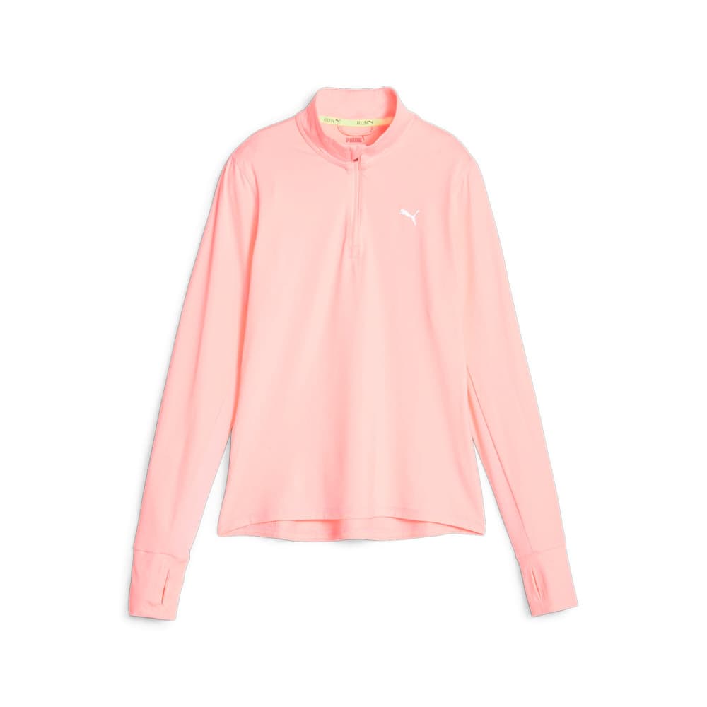 W Run  Favorite 1/4 Zip Pull-over Puma 467721100357 Taille S Couleur corail Photo no. 1