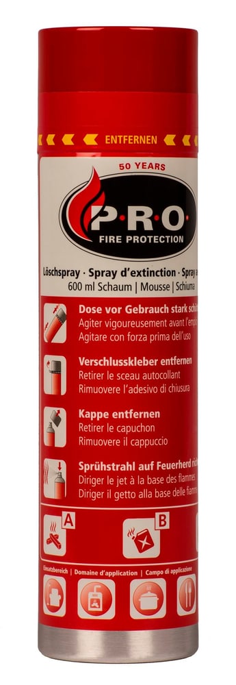 Spray aerosol a schiuma 600 ml Estintore PRO 614121200000 N. figura 1