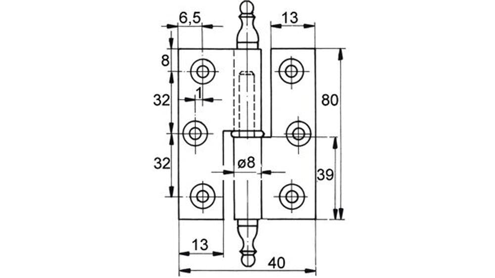 Cerniere per mobili FS, diametro rullo 8 mm Cerniere Werkstarck 669700109964 N. figura 1