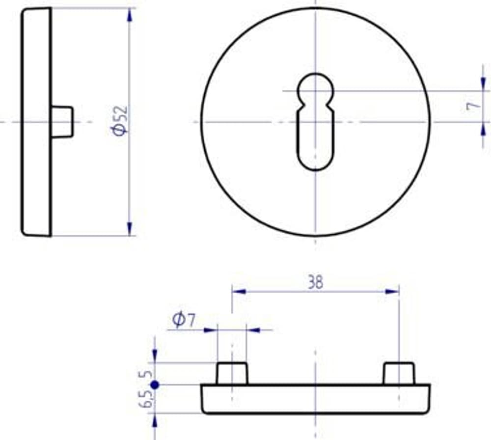 Drücker- und Schlüsselrosetten Rosette Werkstarck 669700110846 Bild Nr. 1