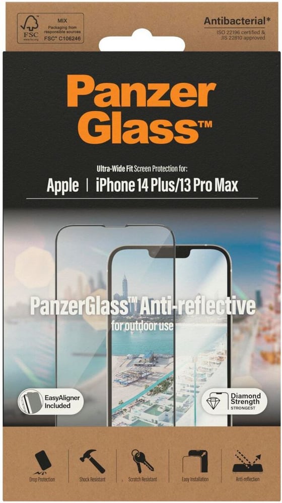 Ultra Wide Fit Anti Reflective iPhone 14 Plus Smartphone Schutzfolie Panzerglass 785300187205 Bild Nr. 1