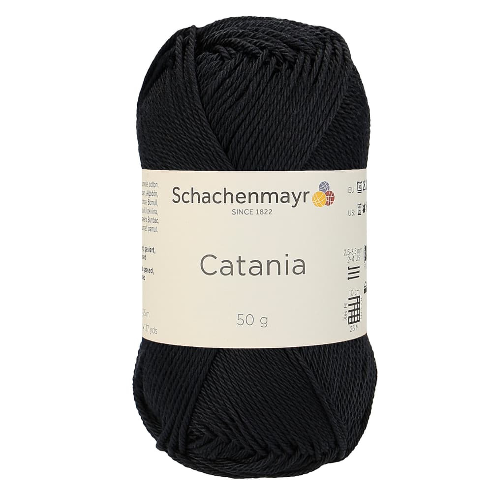 Wolle Catania Wolle Schachenmayr 667089100045 Farbe Schwarz Grösse L: 12.0 cm x B: 5.0 cm x H: 5.0 cm Bild Nr. 1