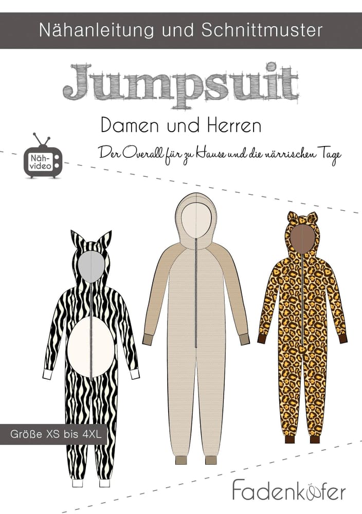 Papierschnittmuster Jumpsuit Schnittmuster Fadenkäfer 669700125637 Bild Nr. 1