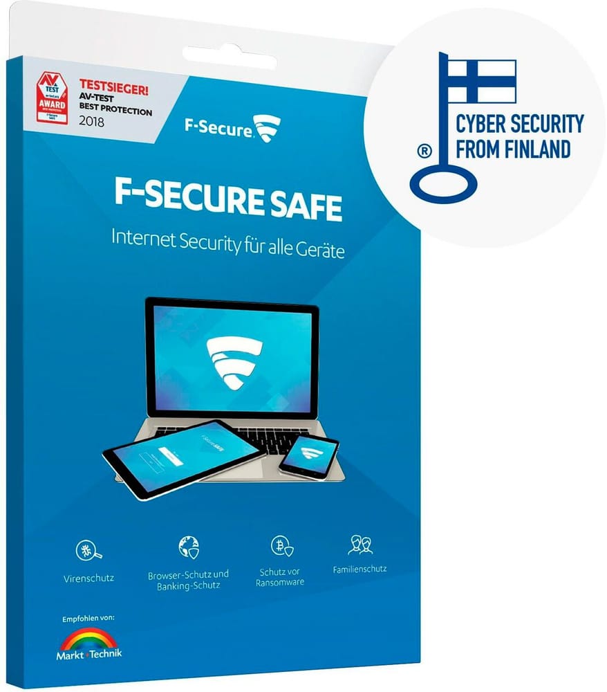 Versione completa SAFE, 5 utenti, 2 anni Antivirus (Box) F-Secure 785302421105 N. figura 1
