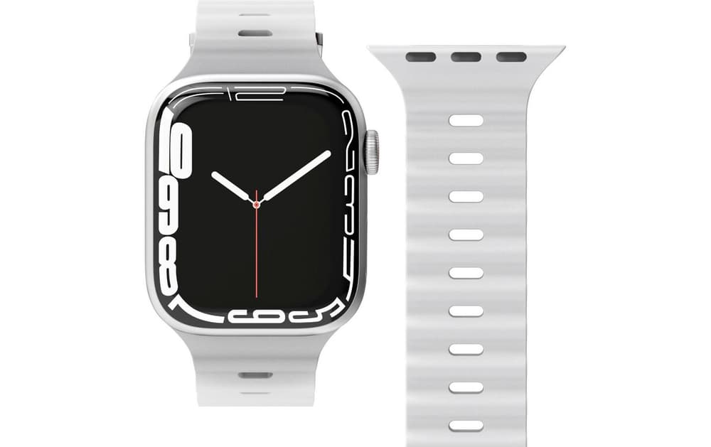 Wave Band Apple Watch 42/44/45/49 mm Light Gray Smartwatch Armband Vonmählen 785302421519 Bild Nr. 1