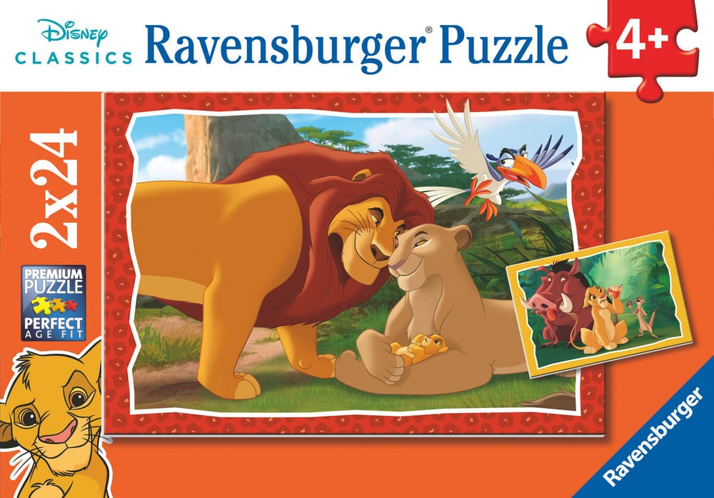 RVB Puzzle 2X24 T. Der König der Löwen Puzzle Ravensburger 749063700000 Bild Nr. 1