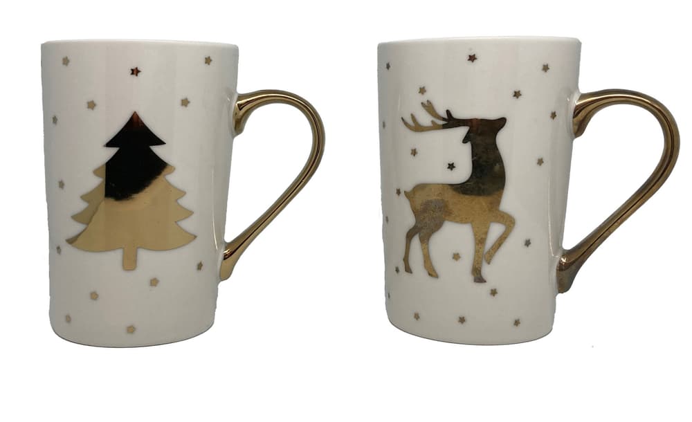 Weihnachtstasse weiss/gold Tasse Do it + Garden 655137600000 Bild Nr. 1