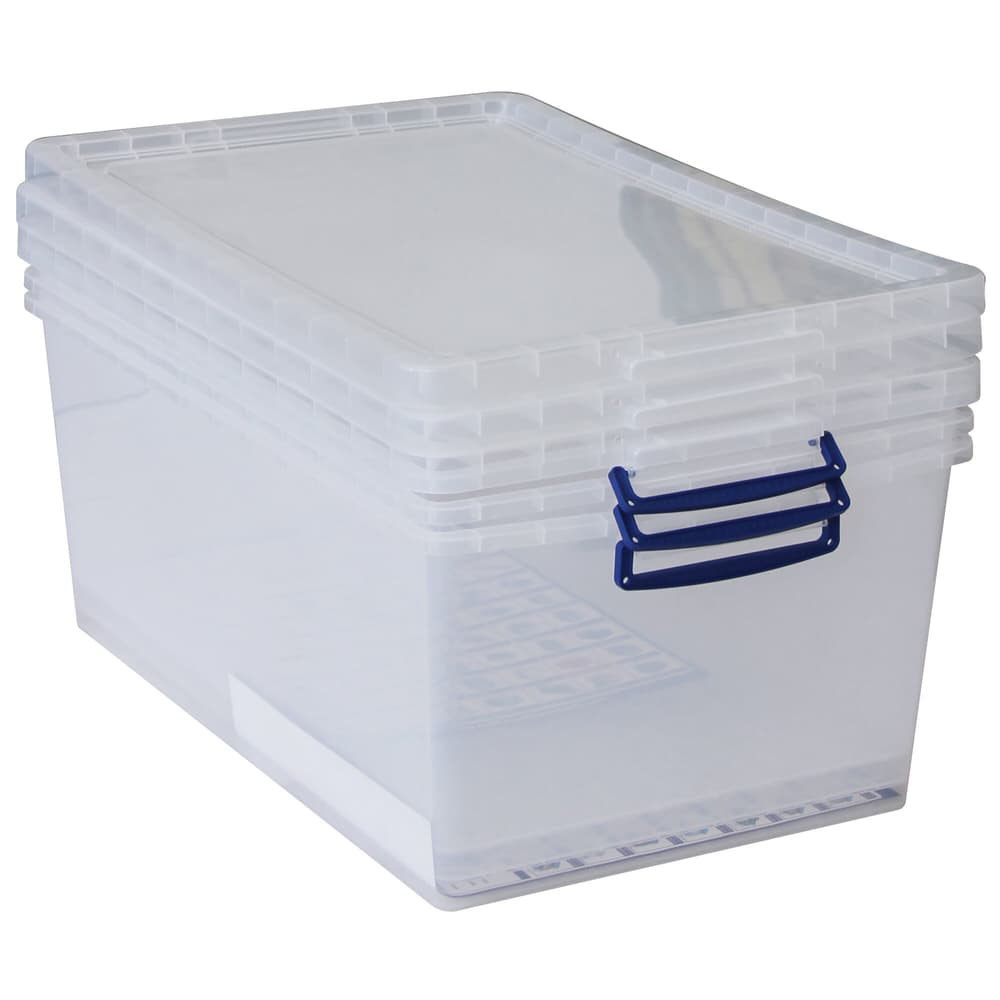 3er-Set Kunststoffbox 62 L KLAR Aufbewahrungsbox Really Useful Box 603739500000 Bild Nr. 1