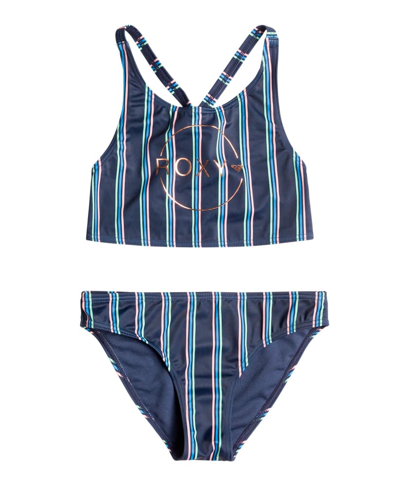 Swim For Days - Ensemble de bikini crop-top Bikini Roxy 466381612843 Taille 128 Couleur bleu marine Photo no. 1