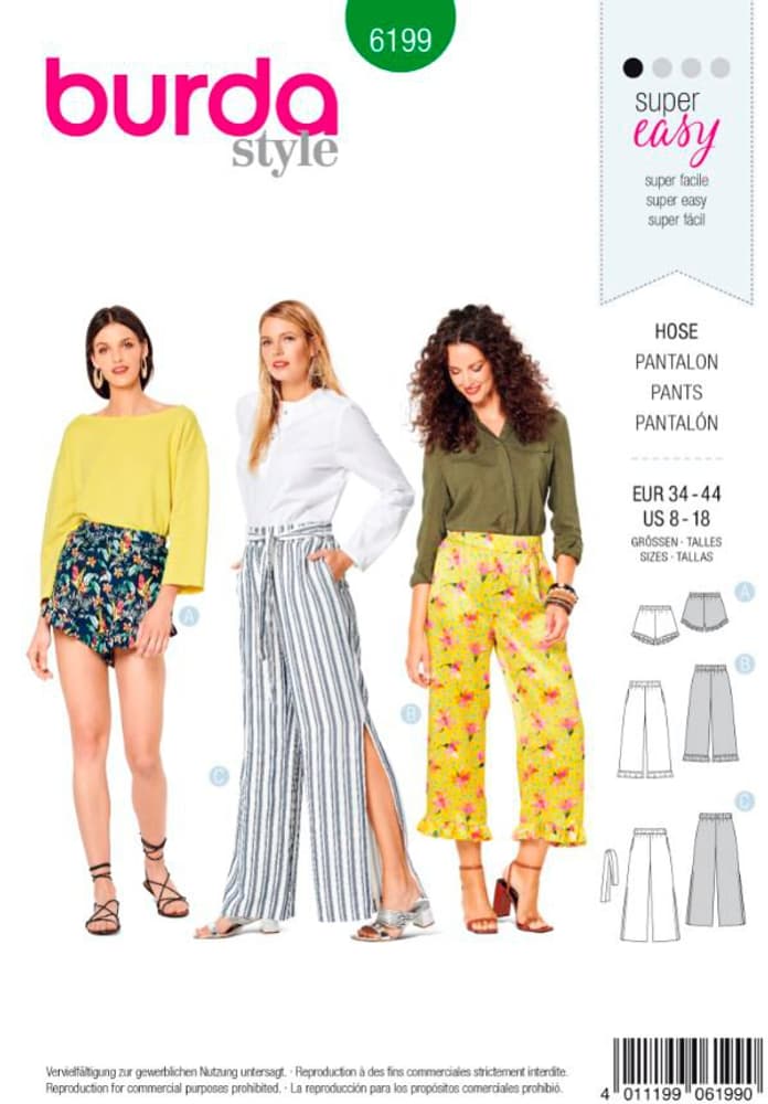 Schnittmuster, Hose  Shorts Schnittmuster burda 669700125039 Bild Nr. 1