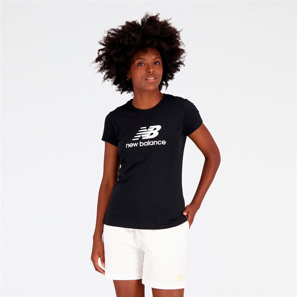 W Essentials Stacked Logo T-Shirt T-shirt New Balance 469544300520 Taglie L Colore nero N. figura 1
